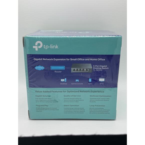 TP-Link TL-SG105 5-Port Gigabit Ethernet 1000Mbps Desktop Switch - Picture 5 of 7